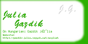 julia gazdik business card